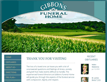 Tablet Screenshot of gibbonsfunerals.com
